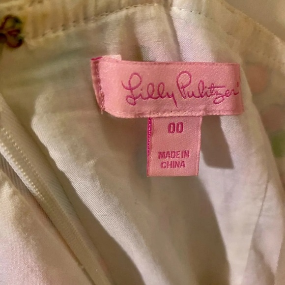 Lilly Pulitzer POP Sandrine Dress Resort White EUC Size 00 - Picture 3 of 4
